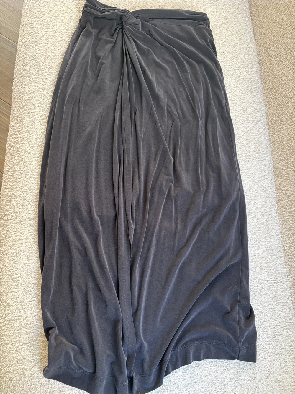 Anthropologie Black Twist-Detail Maxi Skirt